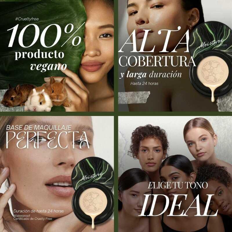 MOISTURE CUSHION™️ | BASE MAQUILLAJE + BROCHA DE REGALO - VirtuCompra