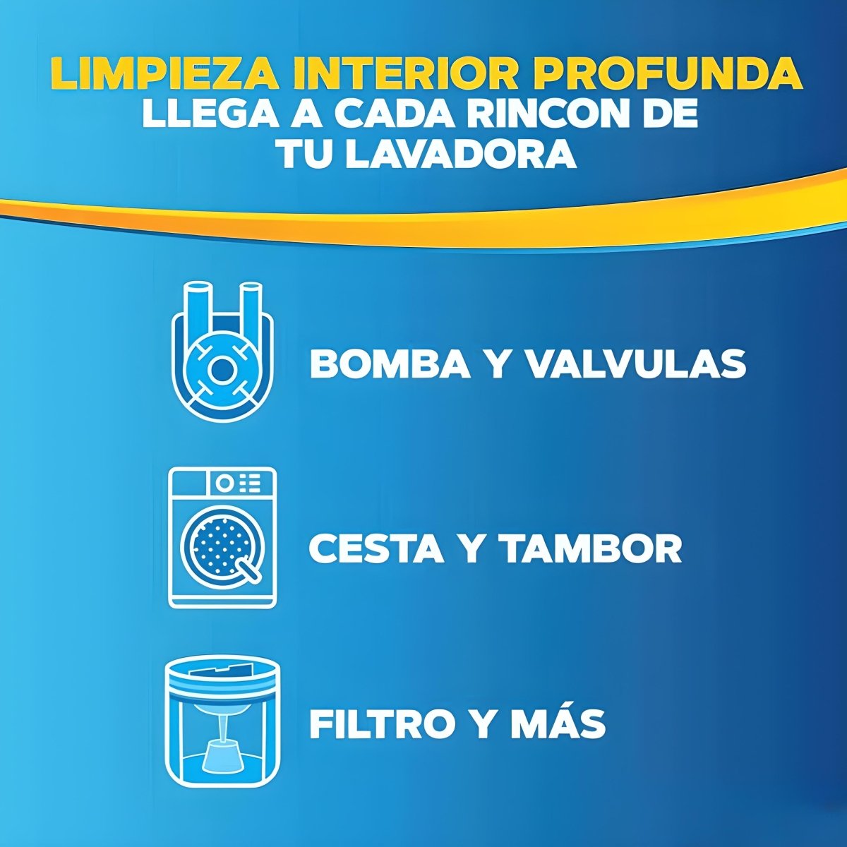 Pastilla limpiadora de lavadora x 12u - VirtuCompra