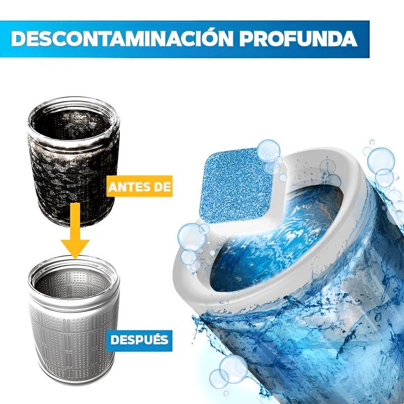 Pastilla limpiadora de lavadora x 12u - VirtuCompra