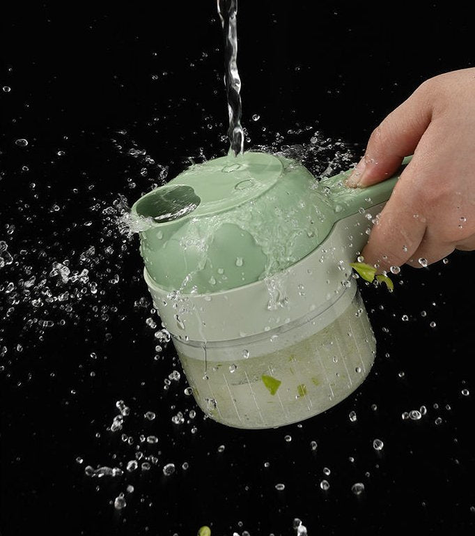 🥒PICADOR CORTADOR DE VERDURAS ELÉCTRICO MULTIFUNCION 4 EN 1🥒 - VirtuCompra