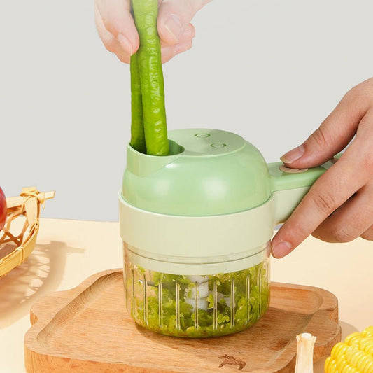 🥒PICADOR CORTADOR DE VERDURAS ELÉCTRICO MULTIFUNCION 4 EN 1🥒 - VirtuCompra